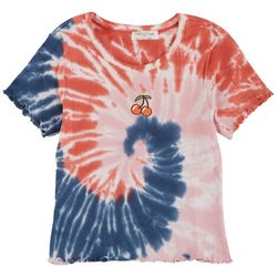 Full Circle Trends Juniors Tie-Dye Embroidered Top