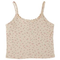 Pink Rose Juniors Floral Fitted Crop Top