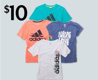 $10 Adidas® tees for boys or girls