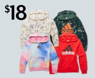 $18 Adidas® fleece for boys or girls