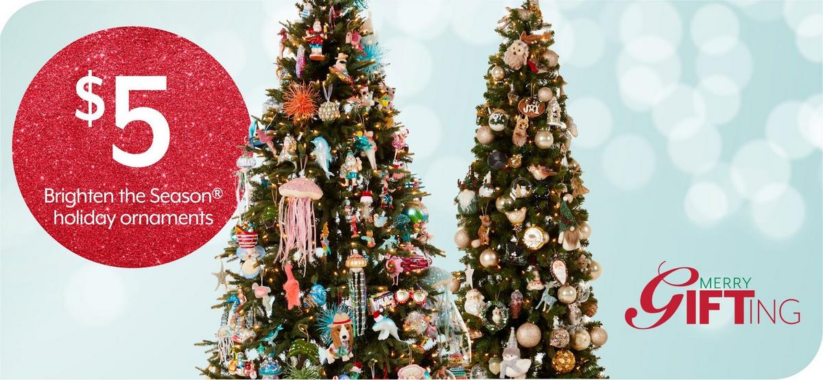 $5 Brighten the Season® holiday ornaments