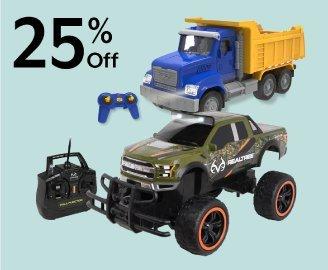 25% off Remote control vehicles