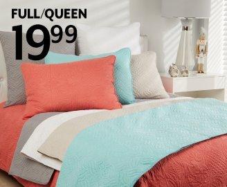 Full/queen 19.99 Coastal Home® solid quilts