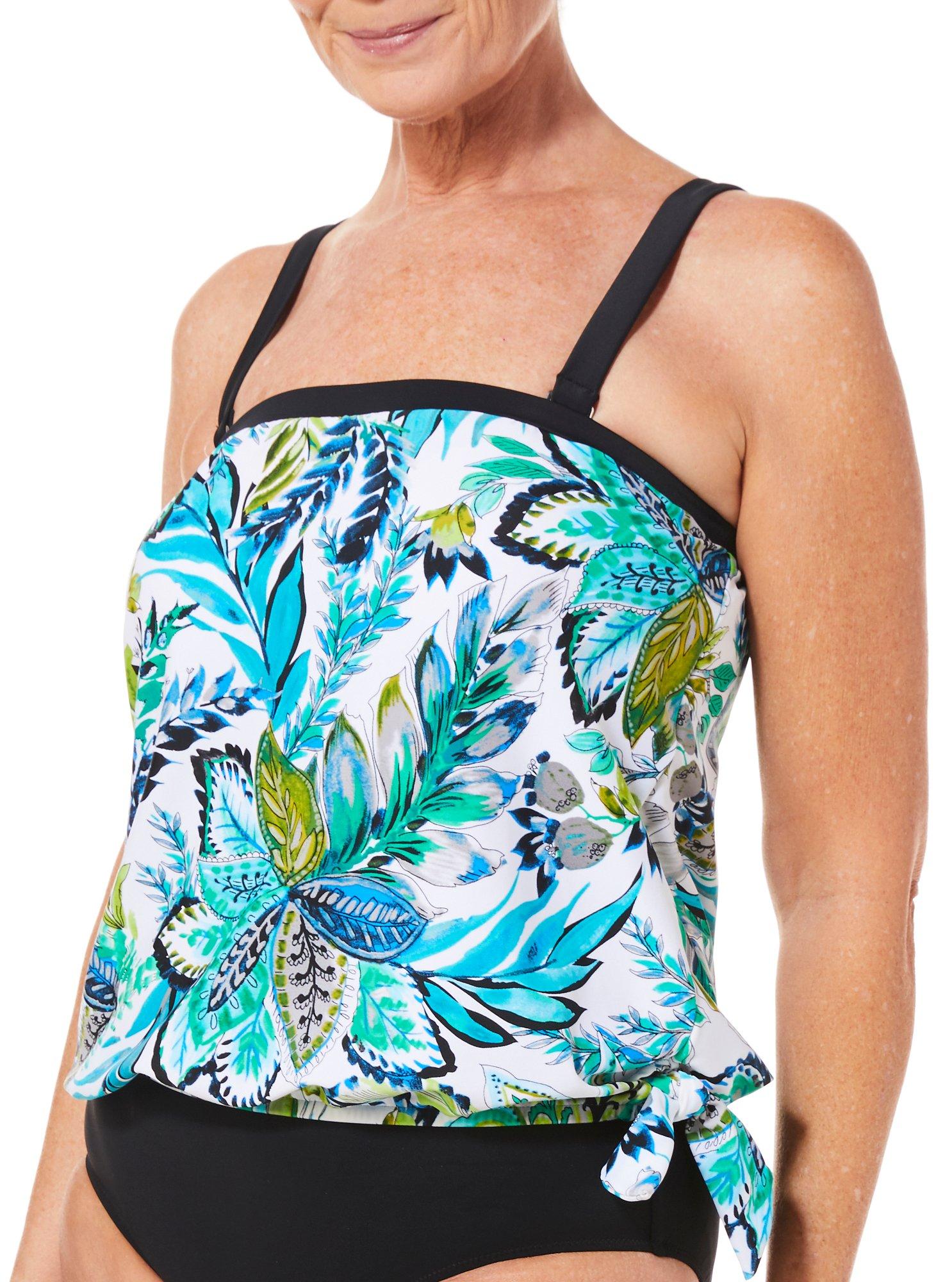 Maxine Womens Nola Bandeau Blouson Tankini Top | eBay