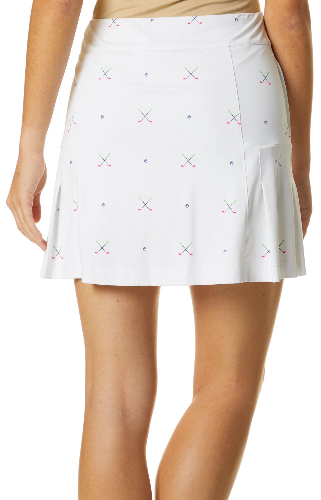Lillie Green Womens Ditsy Golf Clubs Flounce Pull On Skort | eBay