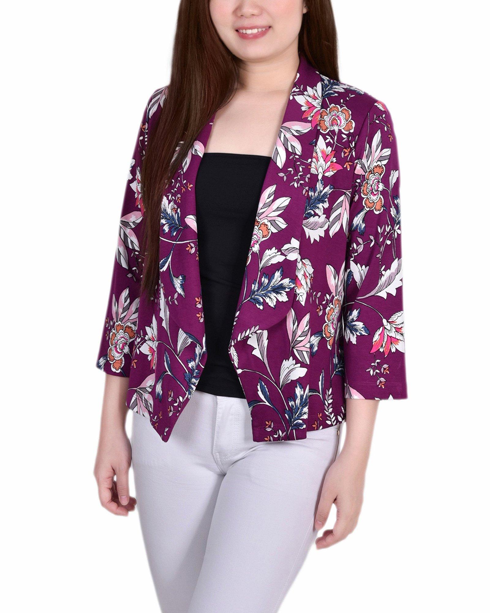 NY Collection Womens Ponte Jacket