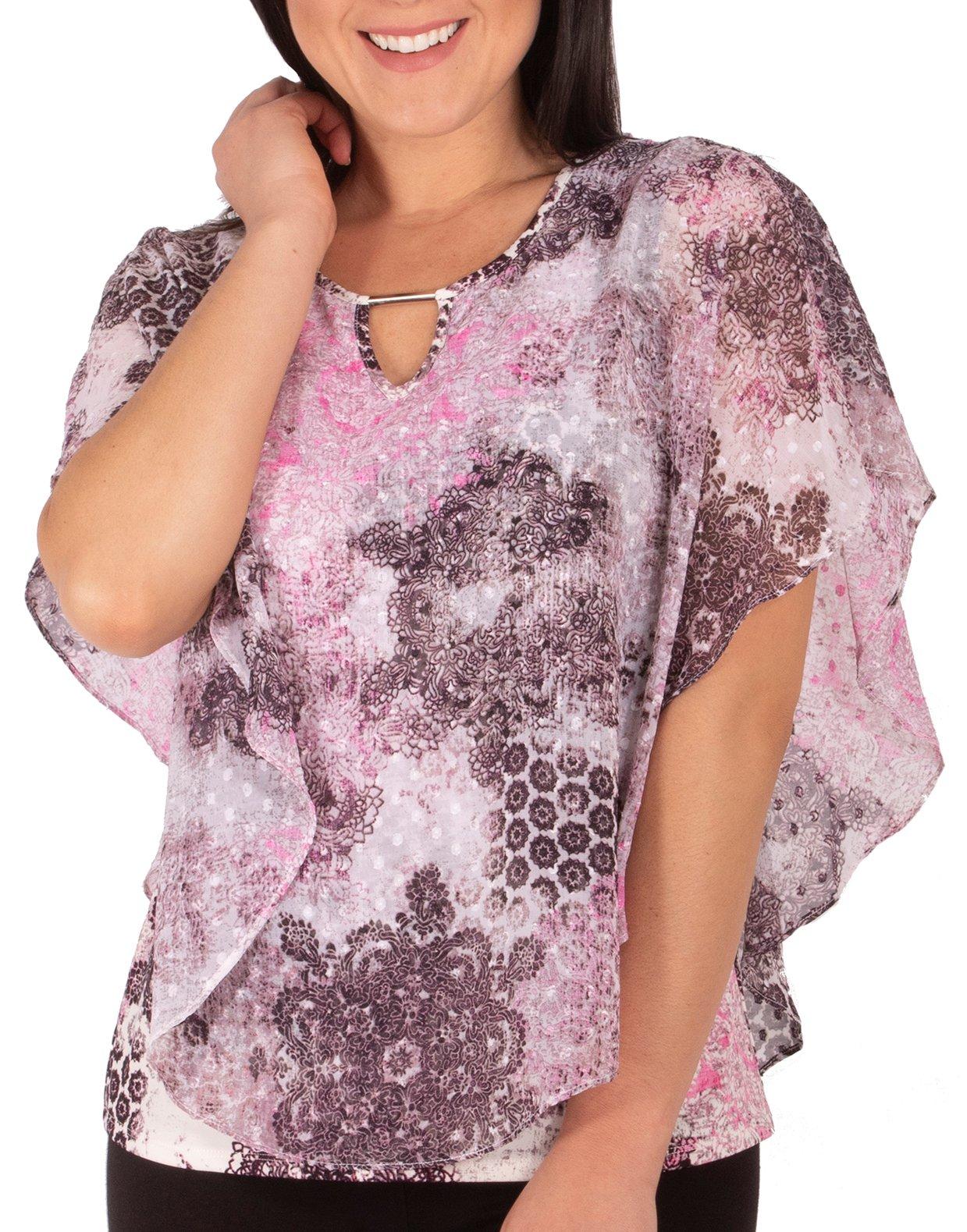Womens Digimedal Poncho Top