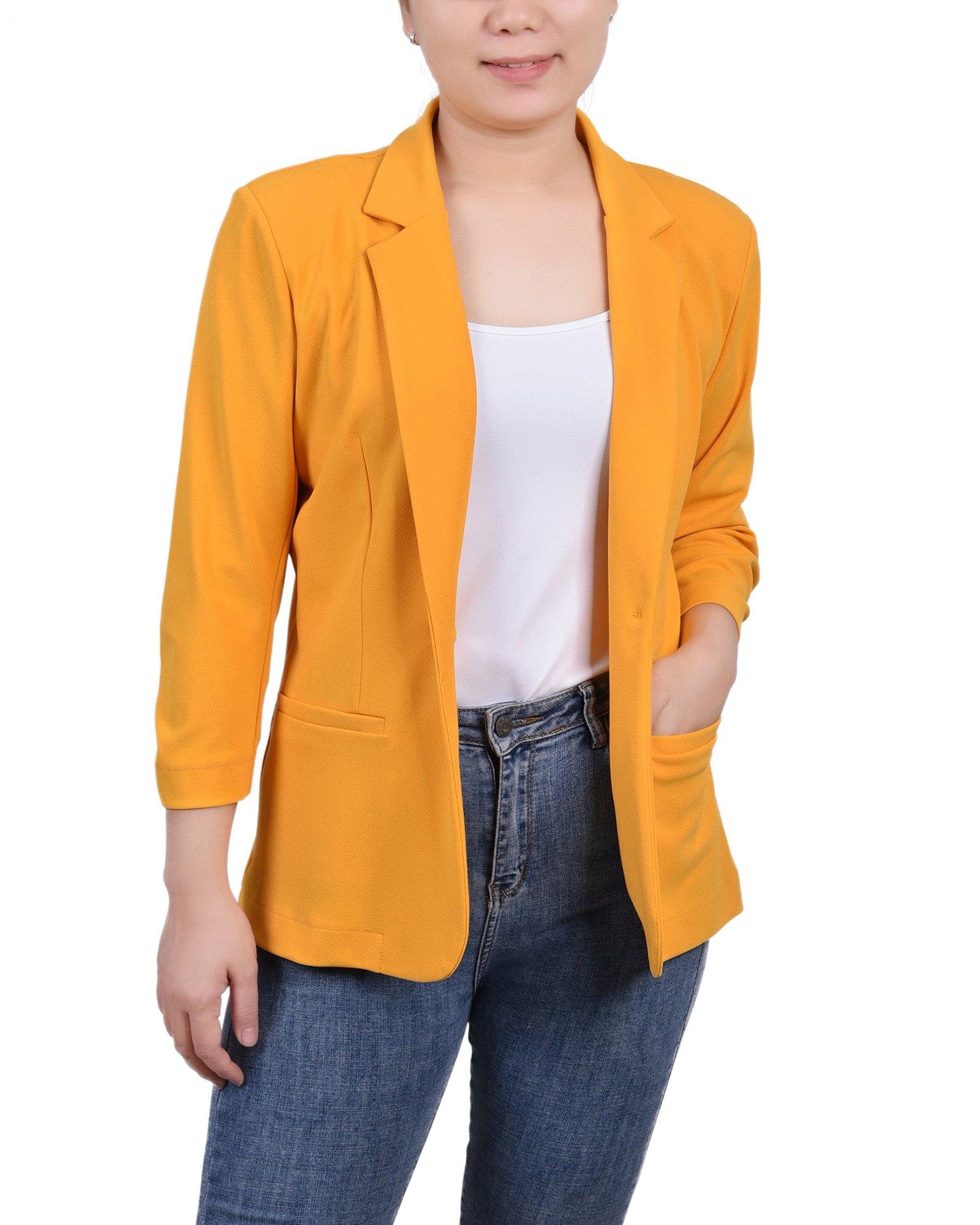 Womens 3/4 Sleeve Scuba Crepe Jacket