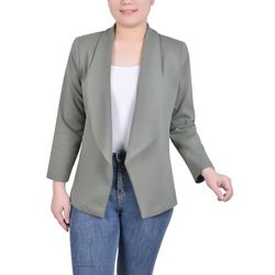 NY Collection Womens Long Sleeve Ponte Jacket.