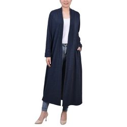 NY Collection Womens Missy Long Sleeve Heavy Ponte Jacket