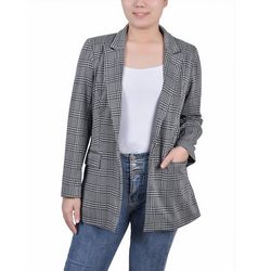 NY Collection Womens Missy Long Sleeve Ponte Jacket