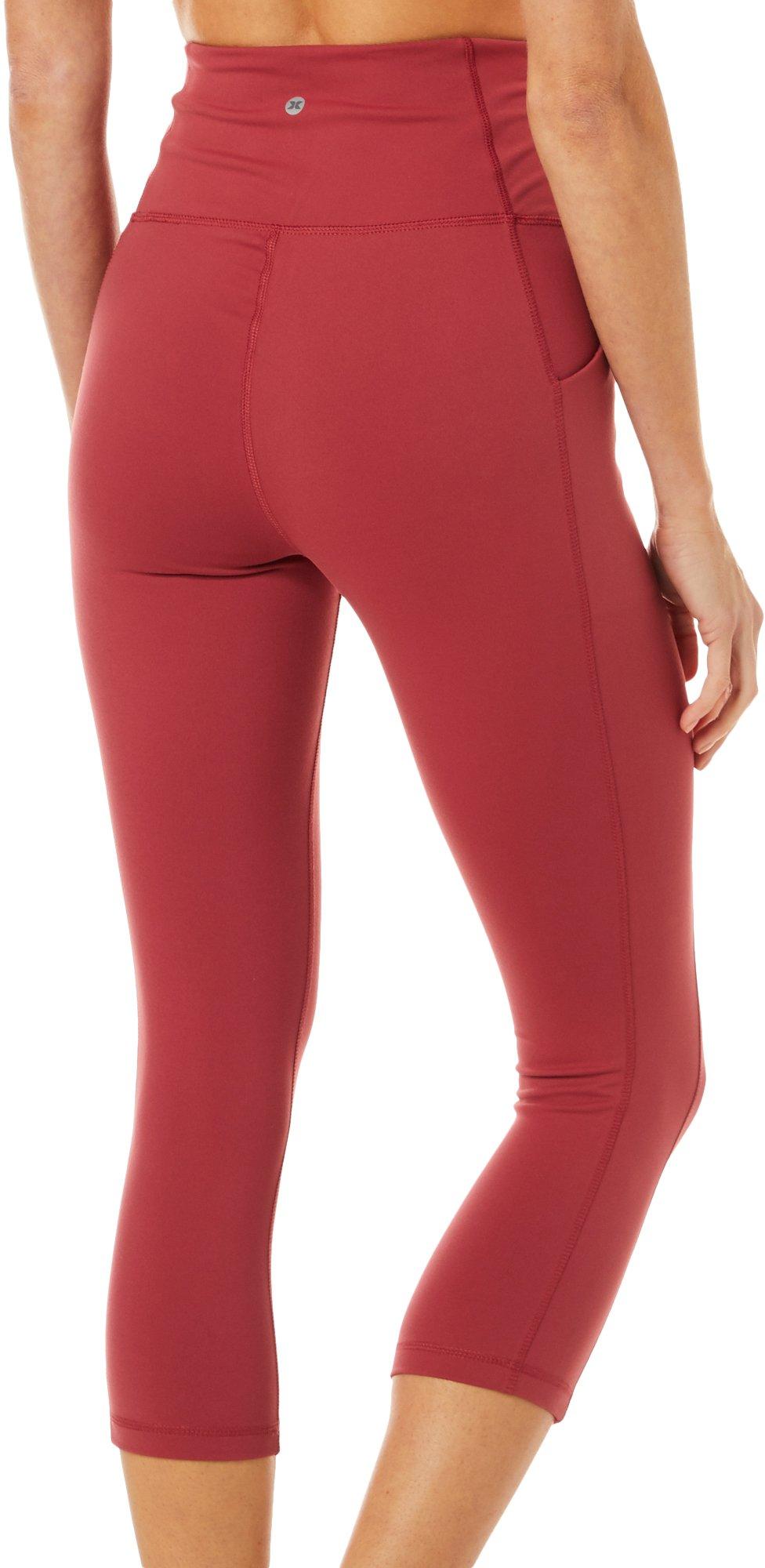 high waisted capri leggings with pockets