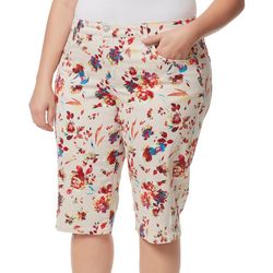 Gloria Vanderbilt Plus Kaia Floral Print Skimmer Shorts