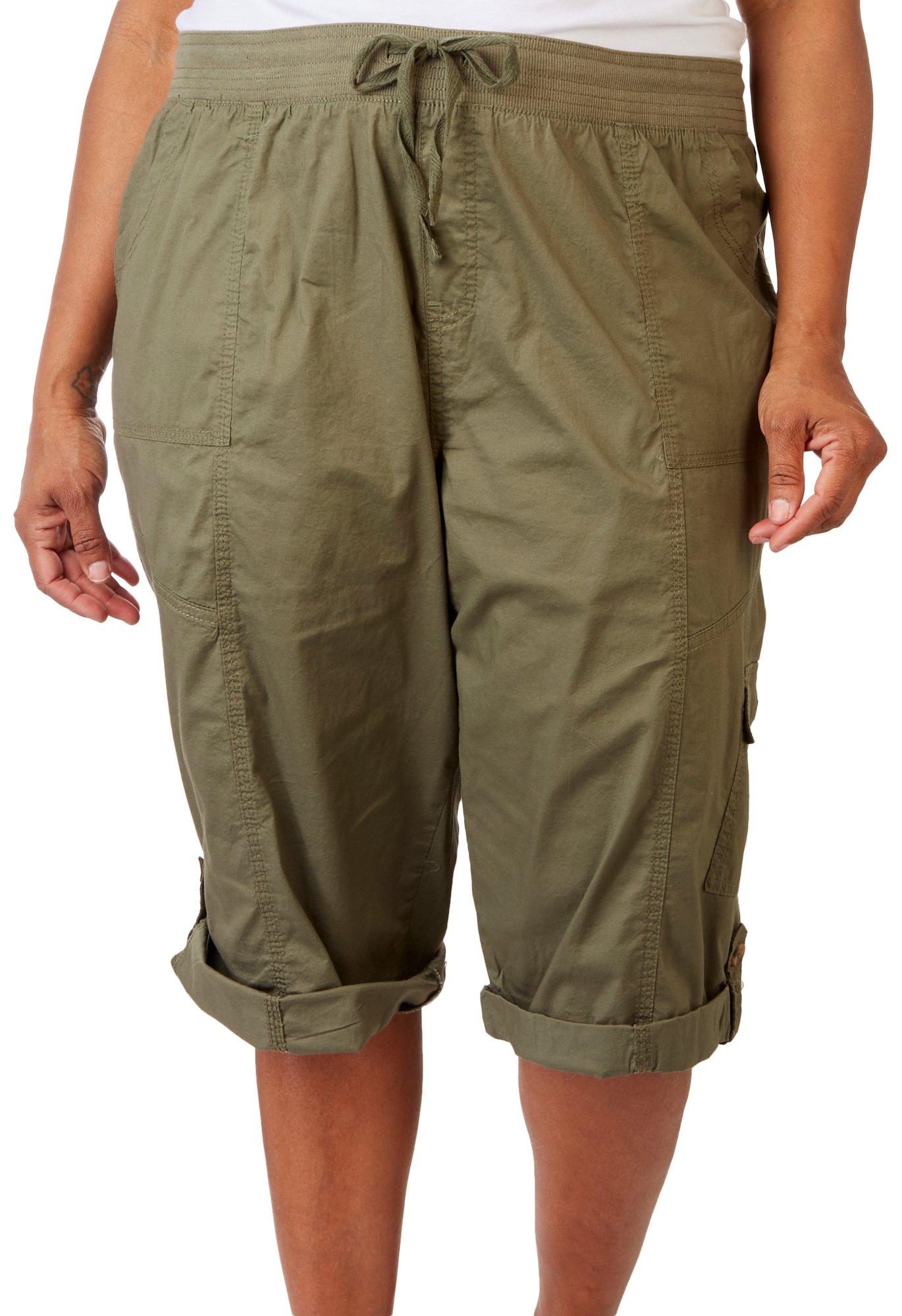 Dash Plus 19 Suzanne Solid Roll-Tab Capris