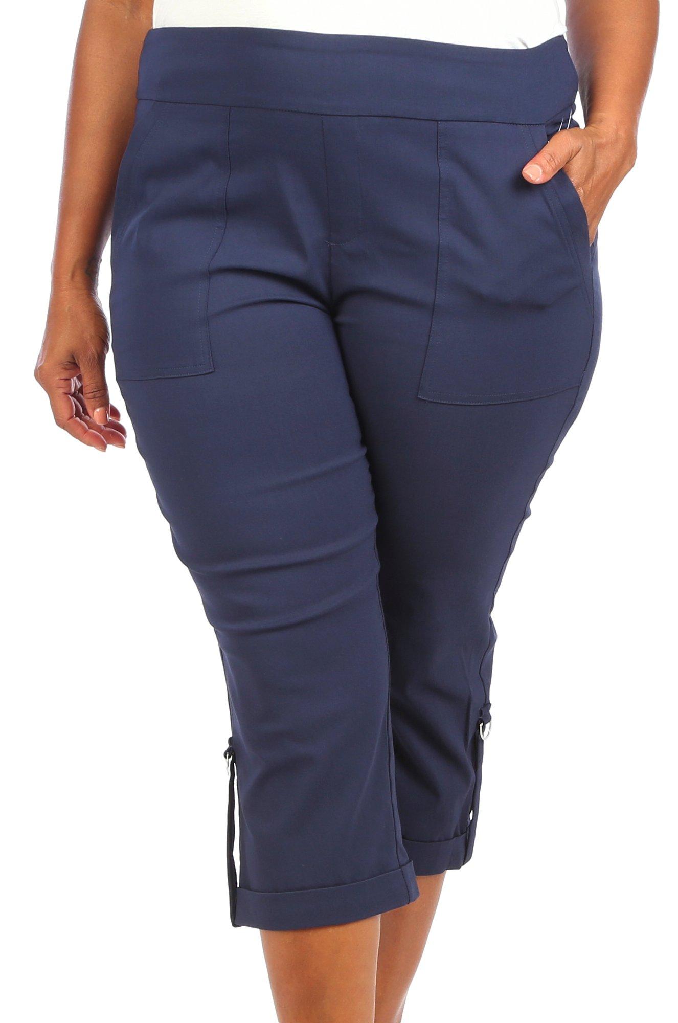 Chic Women's Plus Size Pull On Utility Capri 