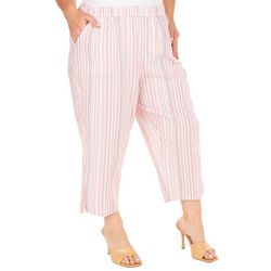 Coral Bay Plus 21in. Thin Striped Sheeting Capris