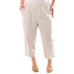 Coral Bay Plus 21 In. Striped Sheeting Capris