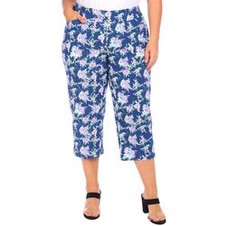 Coral Bay Plus Floral  Pull On Capris