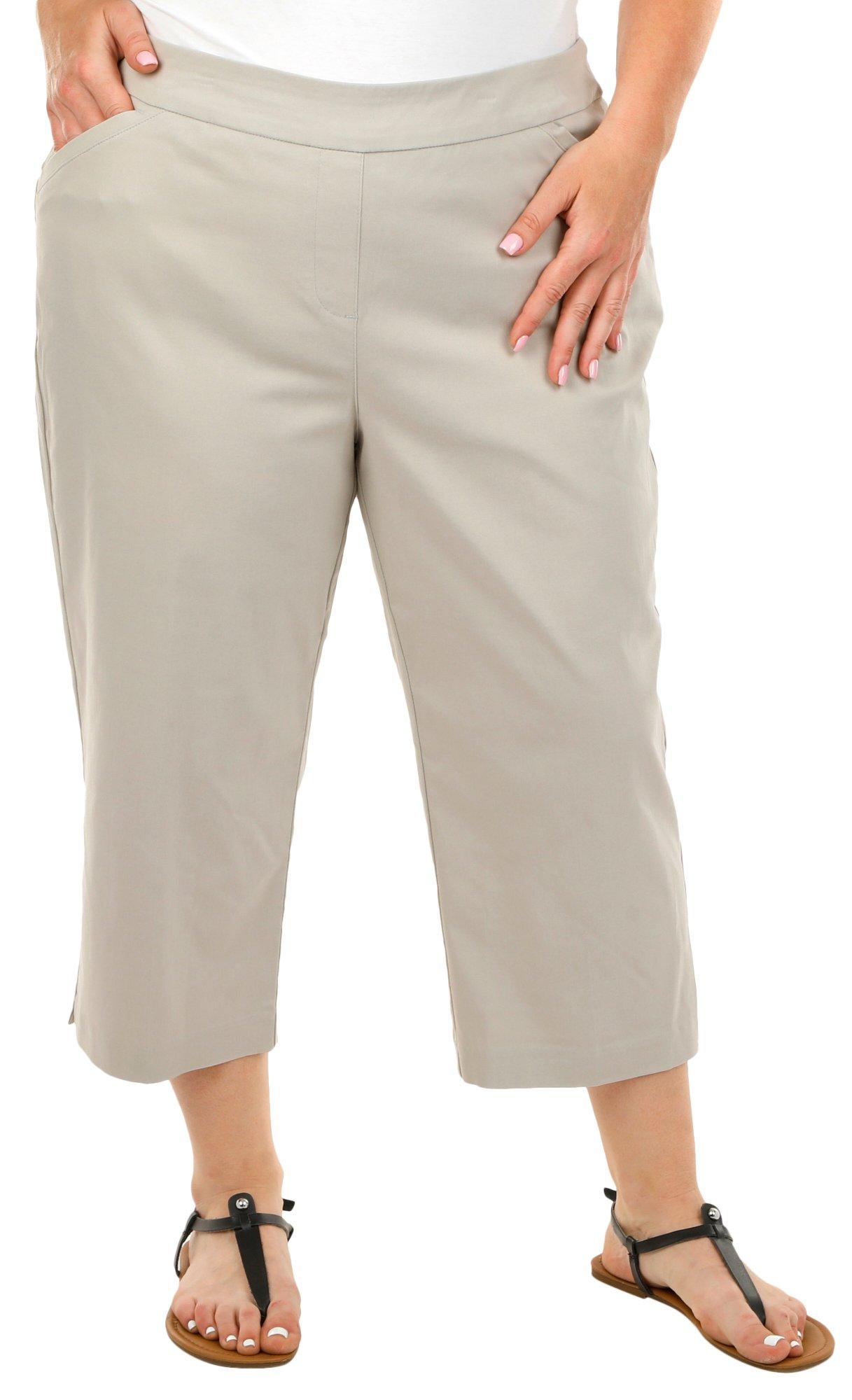 Gloria Vanderbilt Women's Plus Size Pull On Drawstring Cargo Capri