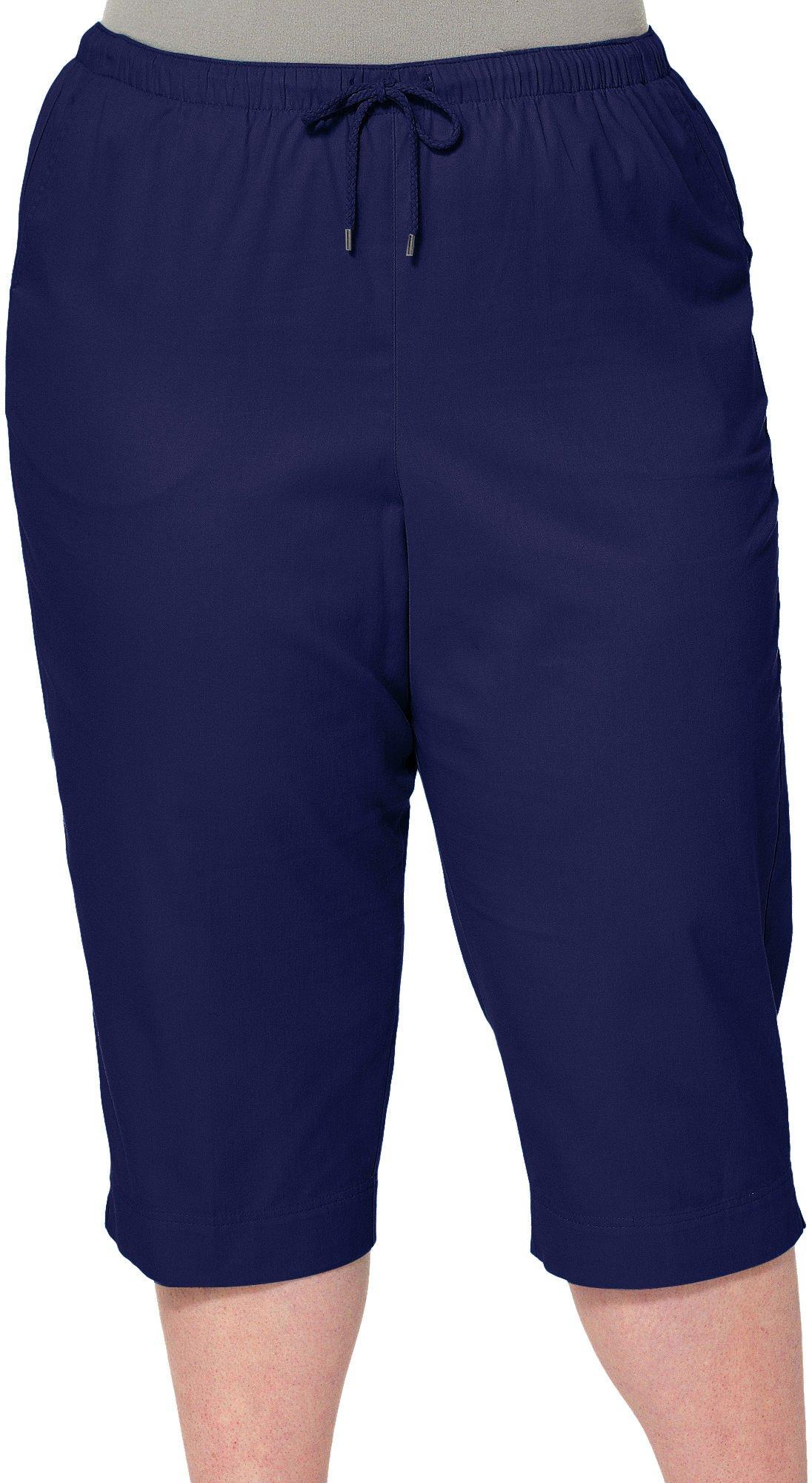 Navy Blue 100% Cotton Waffle Capri Pant, Customizable Relaxed Fit Pant,  High-rise Pant With Pockets, Plus Size, Petite, Tall Etsw -  Canada