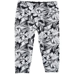 Khakis & Co Plus Tropical Print Suave Capri Leggings