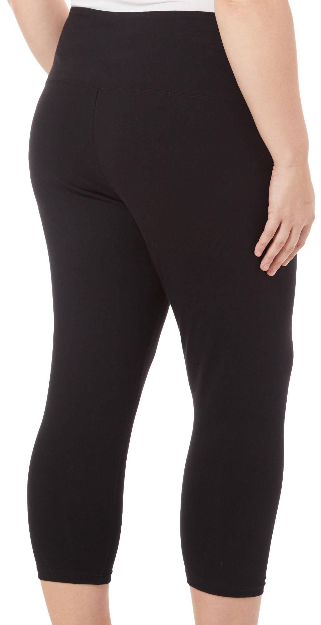 Women's KHAKIS & CO revolutionary tummy control capri leggings Size 3X-  black