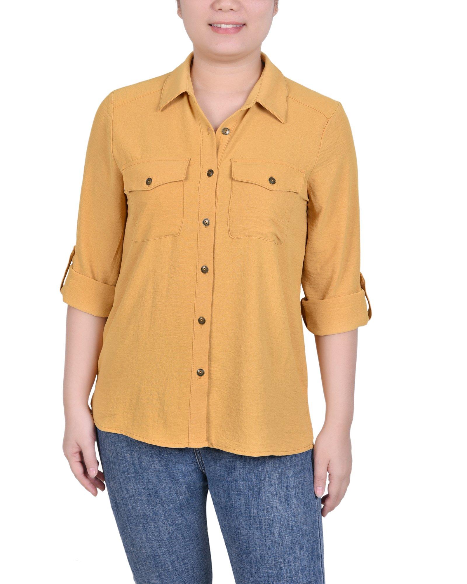 s Womens Roll Tab Blouse