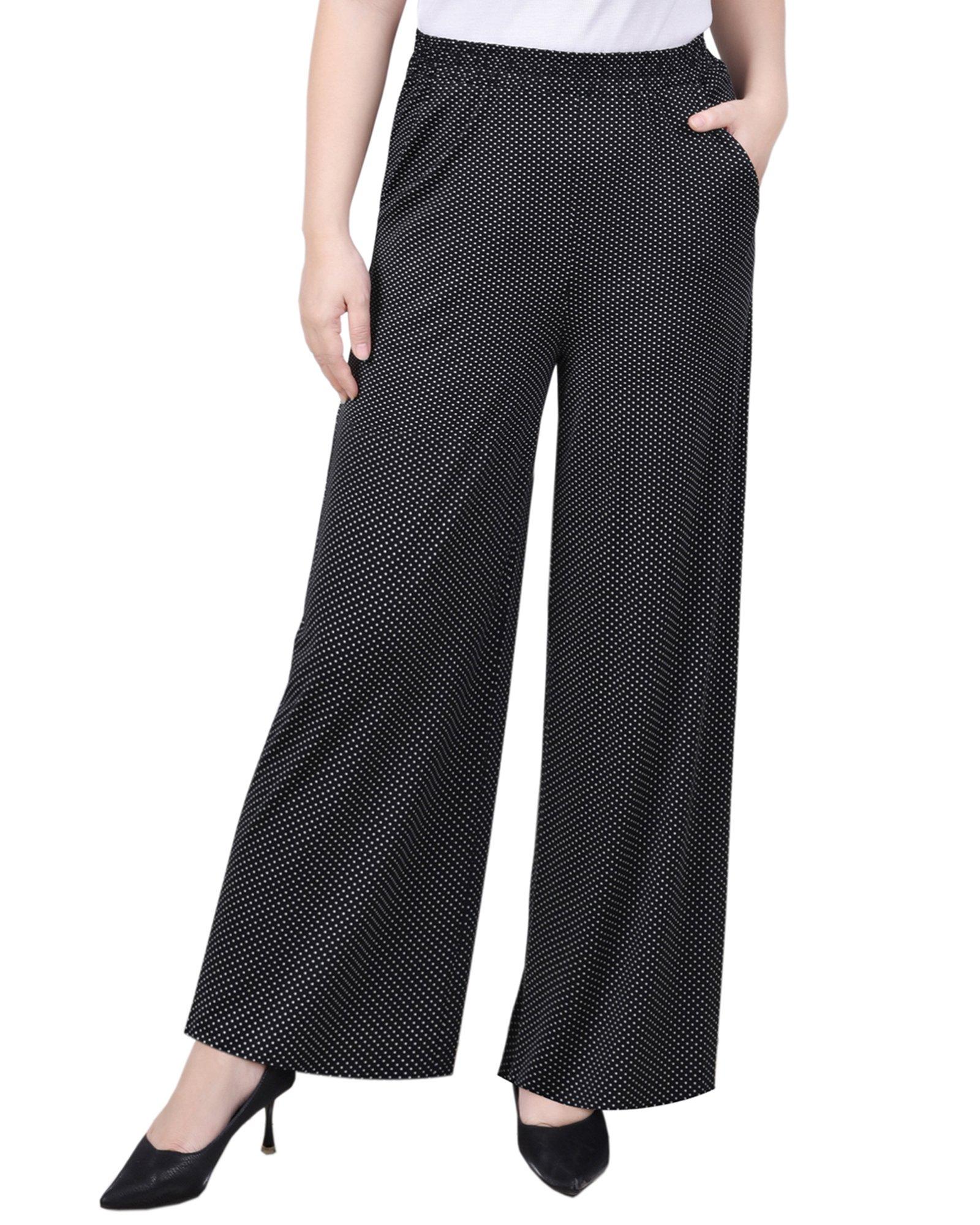 NY Collection Womens Petite Pull On Palazzo Pants