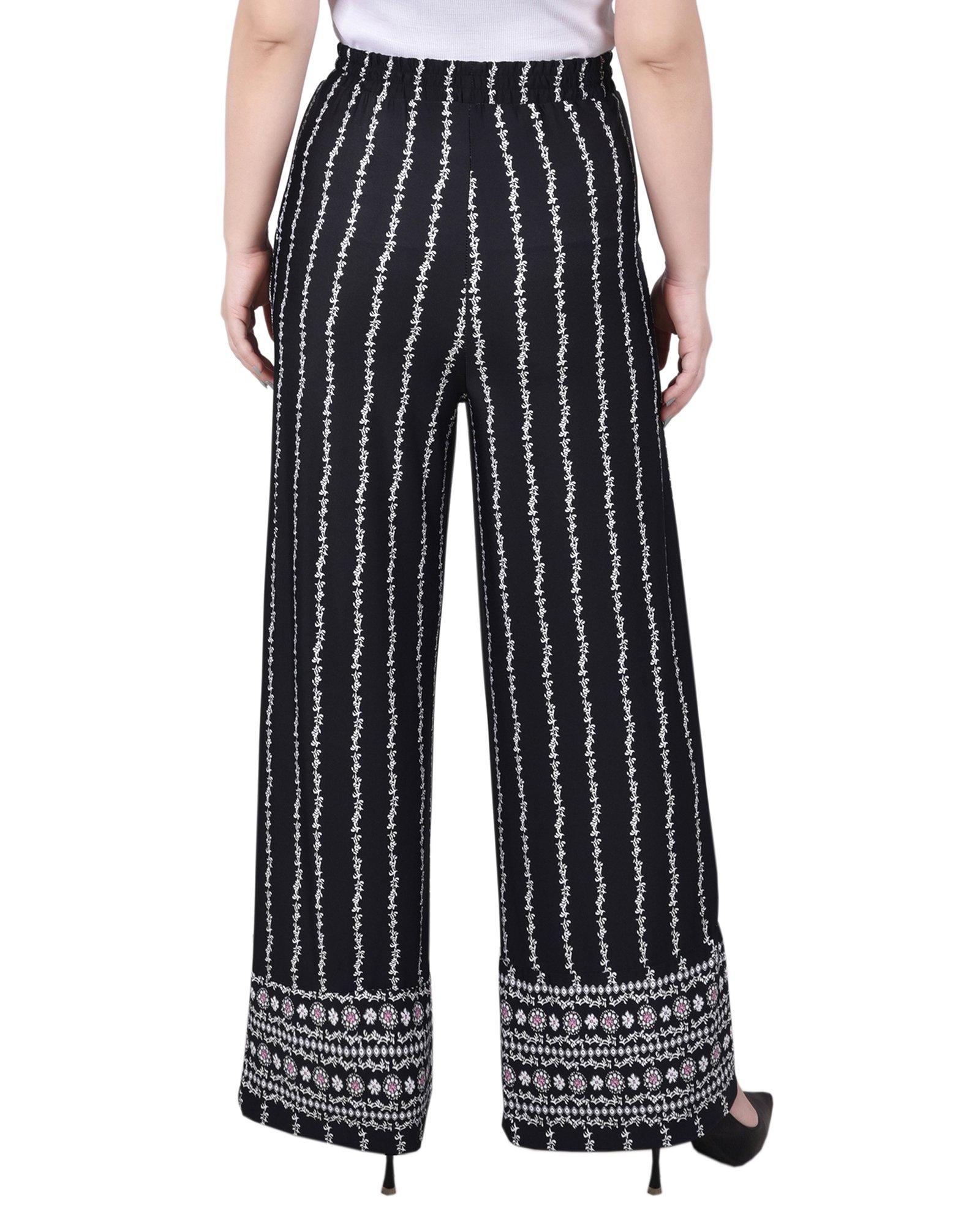 NY Collection Womens Petite Pull On Palazzo Pants