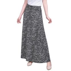 NY Collection Petite A-Line Printed Maxi Skirt