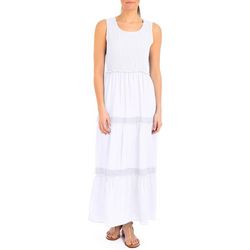 NY Collection Petite Solid Tiered Maxi Dress