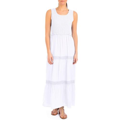 NY Collection Petite Solid Tiered Maxi Dress