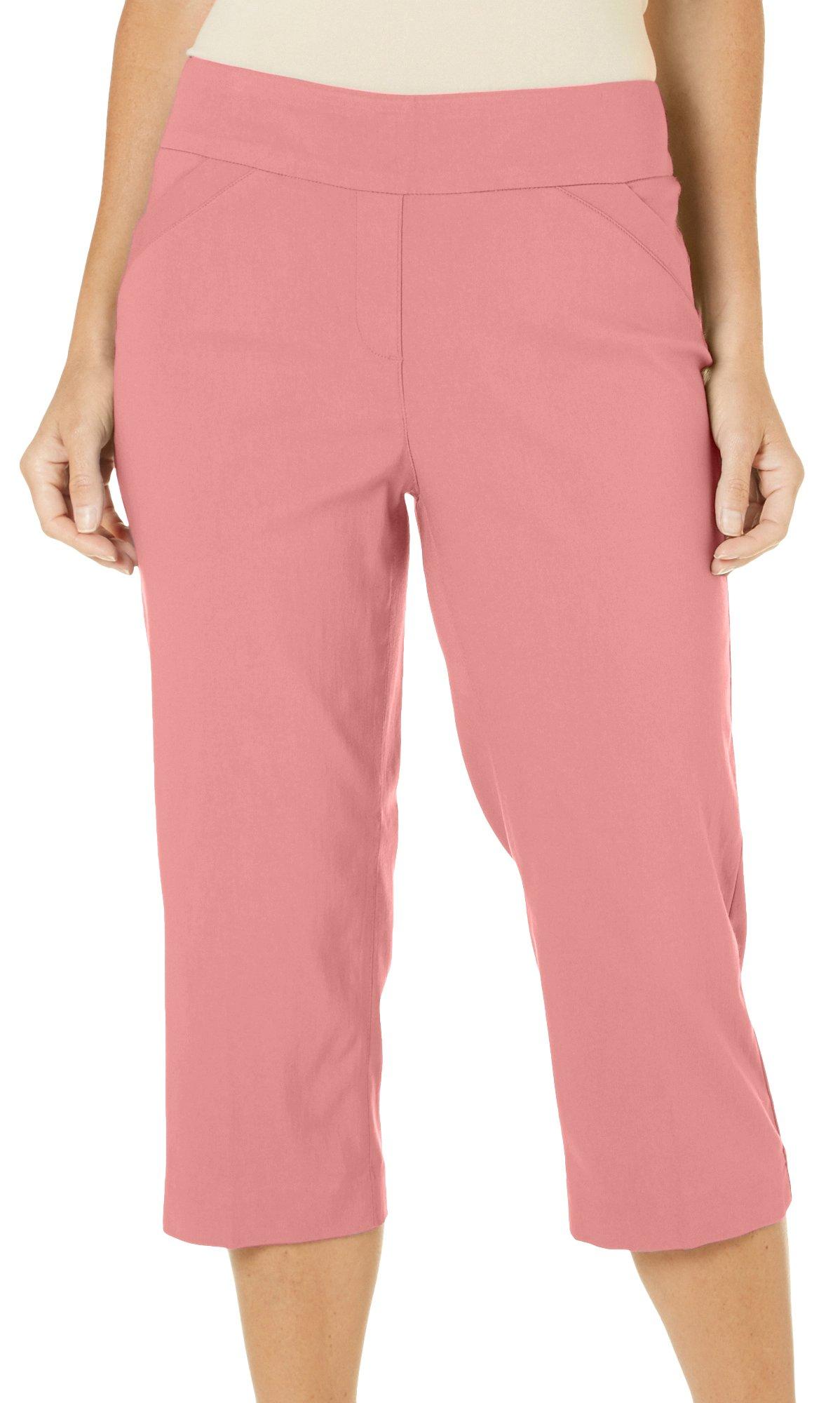 womens petite pull on capris