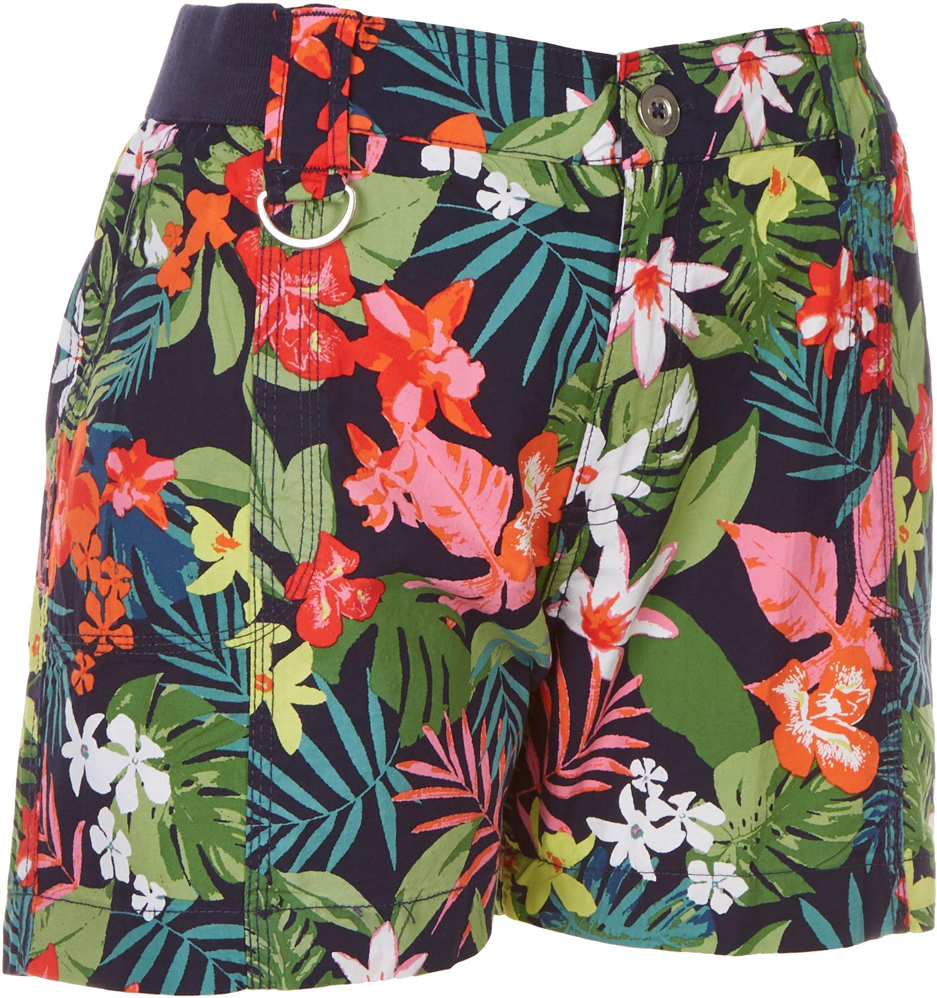 tropical shorts for ladies