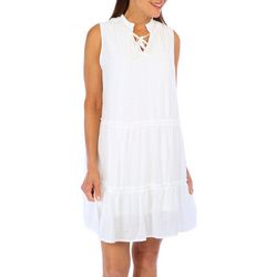 All In Love Womens Tiered Sleeveless Dress