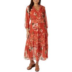 Figueroa and Flower Womens Floral Tiered Maxi Dress