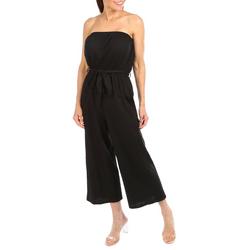 Womens Solid Tube Top Jumpsuit