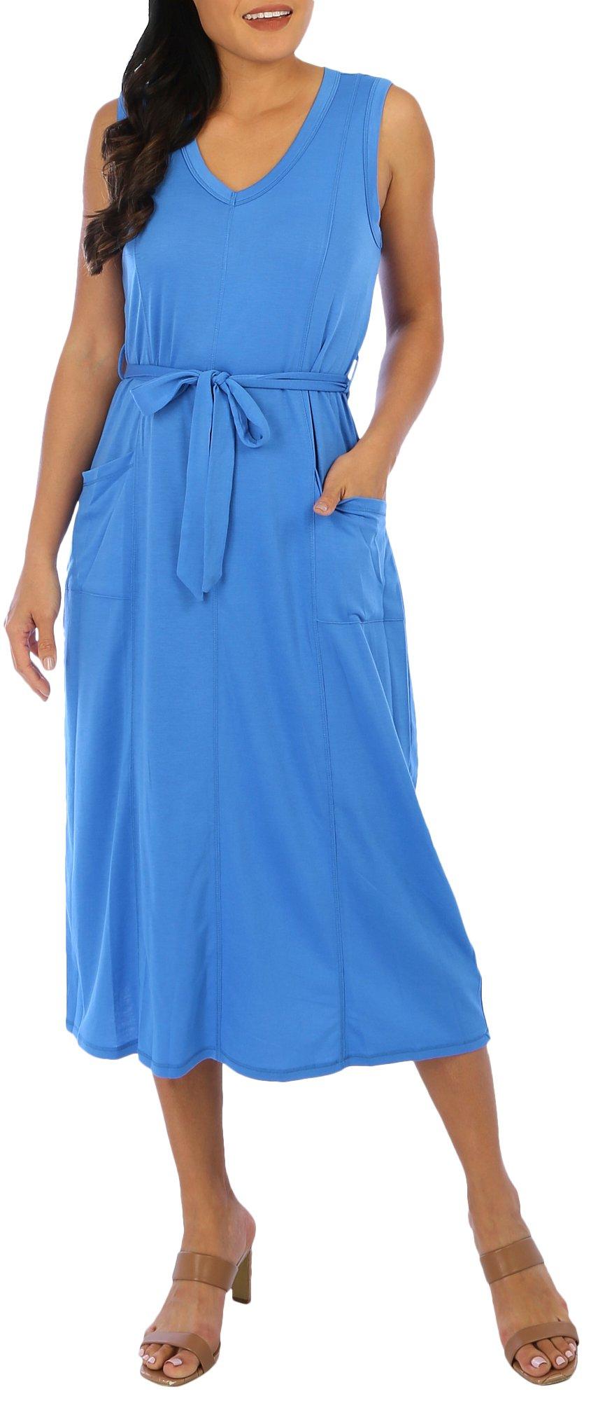 Bobeau Womens Seam Detailed Sleeveless Dress