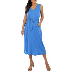 Womens Seam Detailed Sleeveless Dress