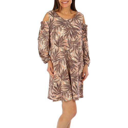 Cocomo Womans Cold Shoulder 3/4 Sleeve Dress