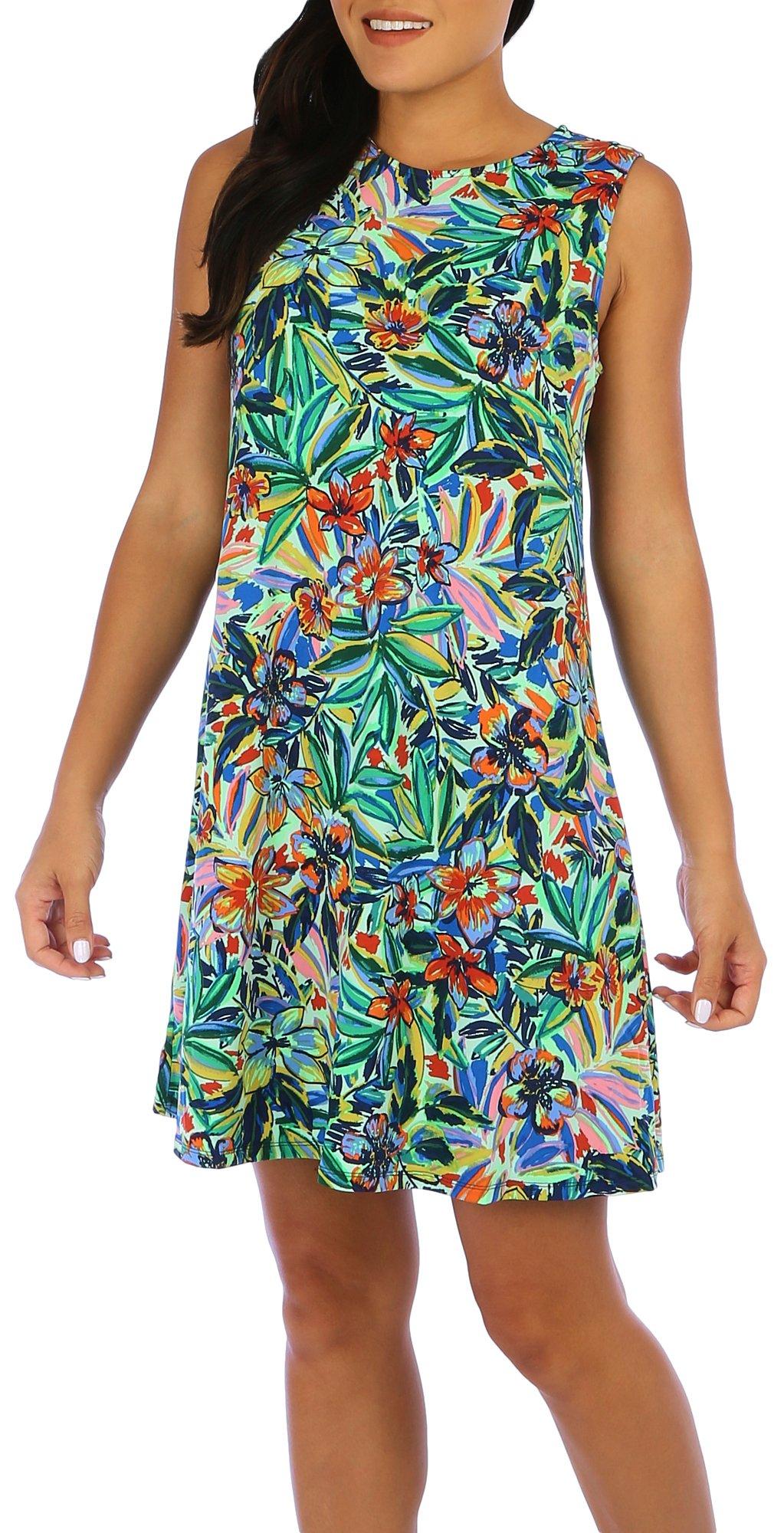 Cocomo Womens Print Sleeveless Dress