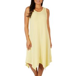 Griege Womens Solid Scoop Neck Sleeveless Dress