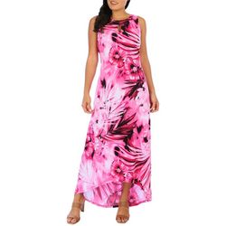 Connected Apparel Womens Floral Sleeveless Dress