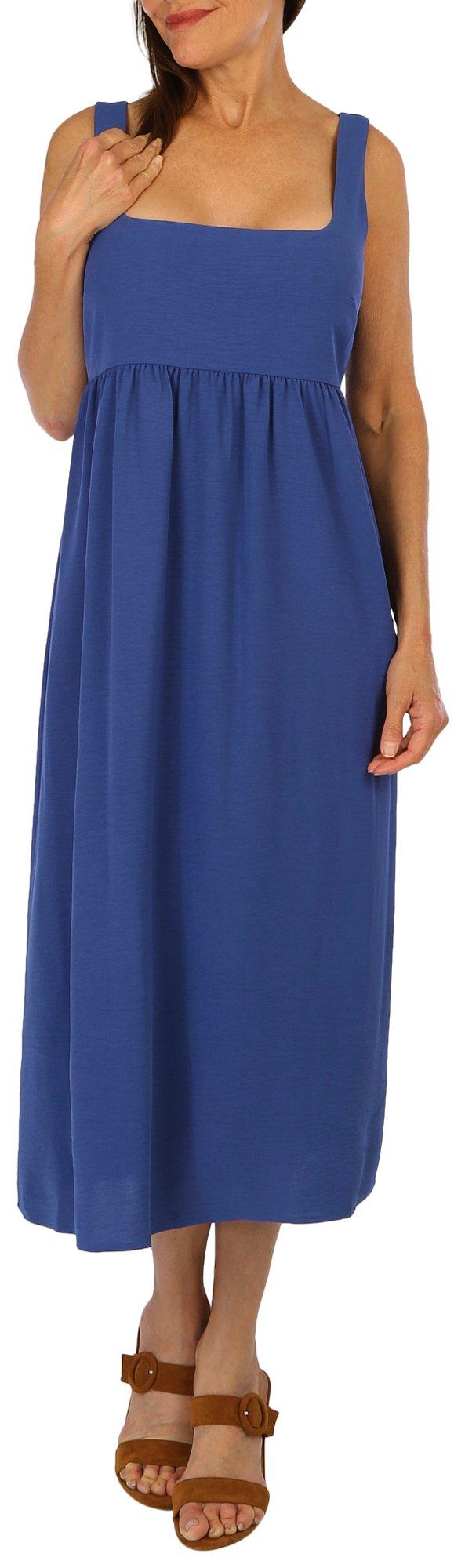 Connected Apparel Womens Solid Sleeveless Dress