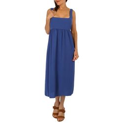 Connected Apparel Womens Solid Sleeveless Dress