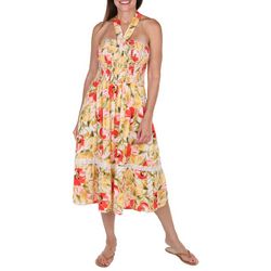 Luxology Womens Floral Halter Tube Dress