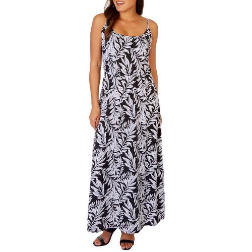 Harlow and Rose Womens Palm Leaf Sleeveless Maxi