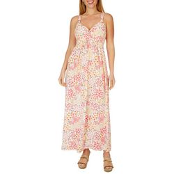 Jamie & Layla Womens Twisted Neck Floral Maxi