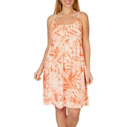 Jamie & Layla Womens Rouched Scoop Neck Sun Dress