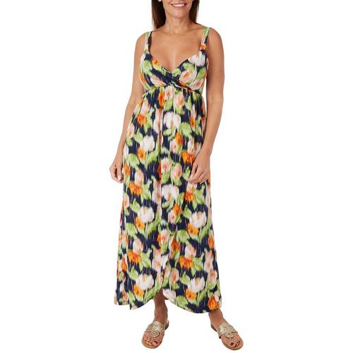 Harlow and Rose Womens Print Faux Wrap Sleeveless